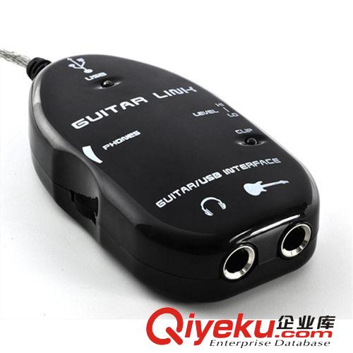 外貿(mào)熱銷款現(xiàn)貨ABS塑料黑色百裕益USB guitar link USB吉他編輯器原始圖片2
