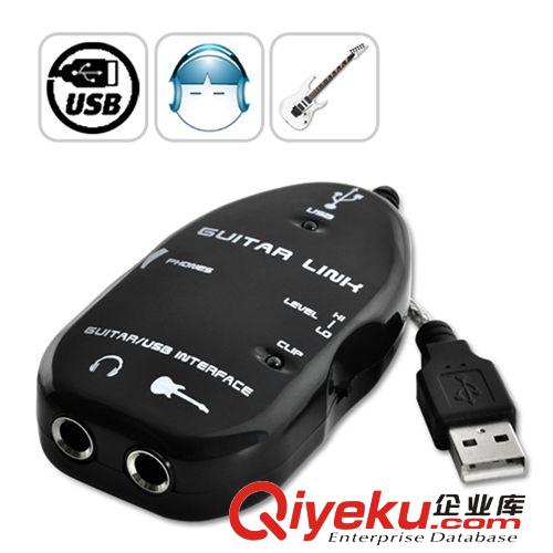 外貿(mào)熱銷款現(xiàn)貨ABS塑料黑色百裕益USB guitar link USB吉他編輯器原始圖片3