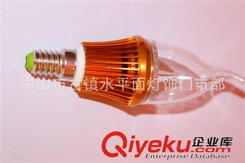 長期銷售   E14/E27LED蠟燭燈1W 水平面拉尾蠟燭燈