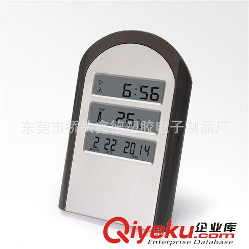 東莞鑫德新款萬年歷小鬧鐘座鐘 創意LED夜光時鐘禮品