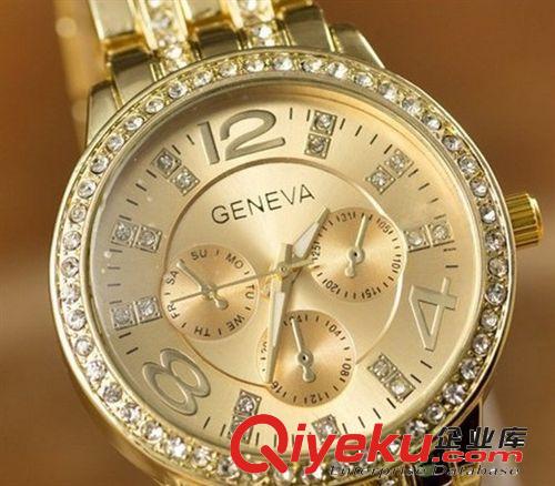 GENEVA WATCH日內瓦手時尚休閑商務玫瑰金不銹鋼MK手表原始圖片3