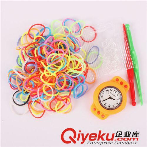 彩虹橡皮筋手表 DIY手工手環(huán)兒童手表 Rainbows loow watch