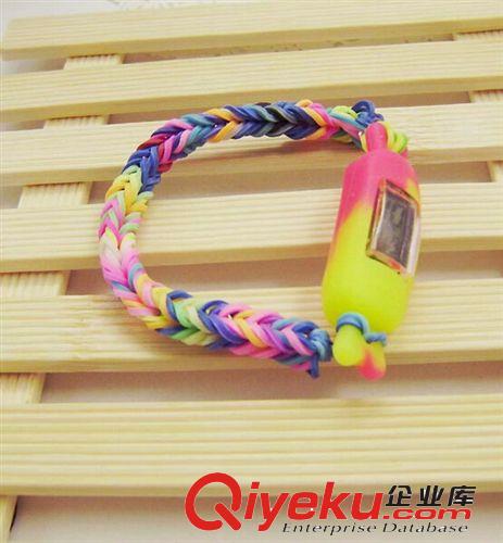 2014{zx1}款DIY手表 編織橡皮筋手表 rubber loom watch帶表頭