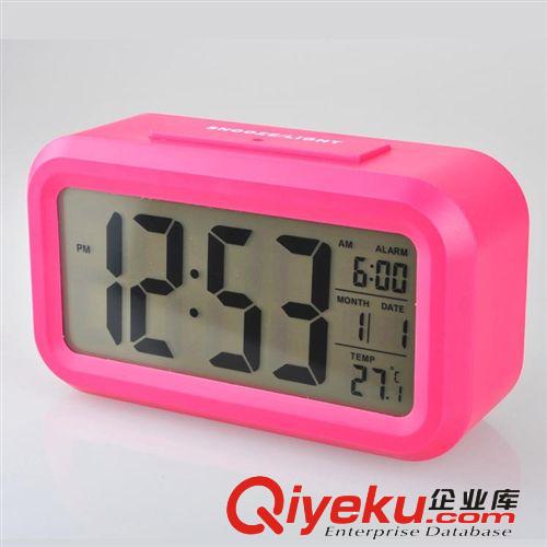 LED大屏顯示 硅膠七彩懶人電子鐘 多功能鬧鐘 促銷品 禮品 贈(zèng)品