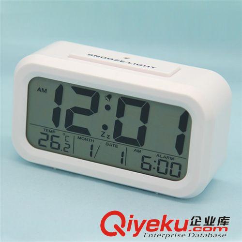 廠家直銷 創(chuàng)意懶人聰明鬧鐘 靜音 溫度 夜光電子時鐘 實用禮品原始圖片2
