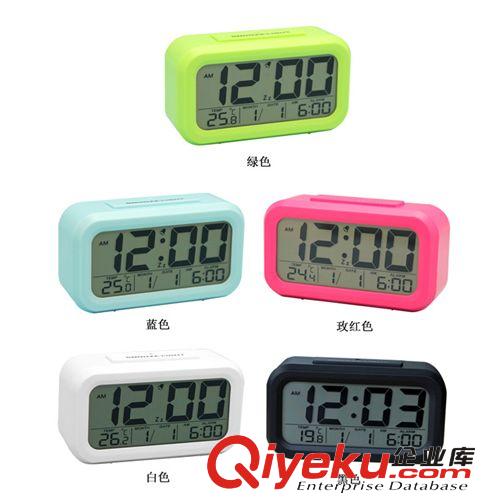 廠家直銷 創(chuàng)意懶人聰明鬧鐘 靜音 溫度 夜光電子時鐘 實用禮品原始圖片3