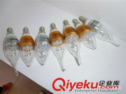 大功率LED蠟尾泡  3wLED尖泡 E14/E27尖泡原始圖片3