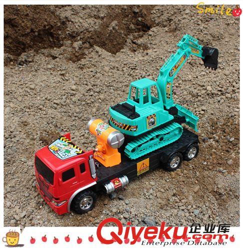 供應(yīng)挖土機(jī)慣性玩具 雙用工程車 兒童塑料玩具車 廠家直銷原始圖片2