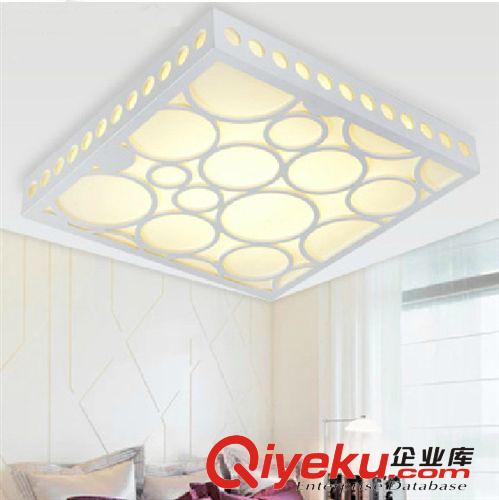 方形吸頂燈 led方形吸頂燈 簡約吸頂燈 客廳吸頂燈 大氣木塑燈飾原始圖片2