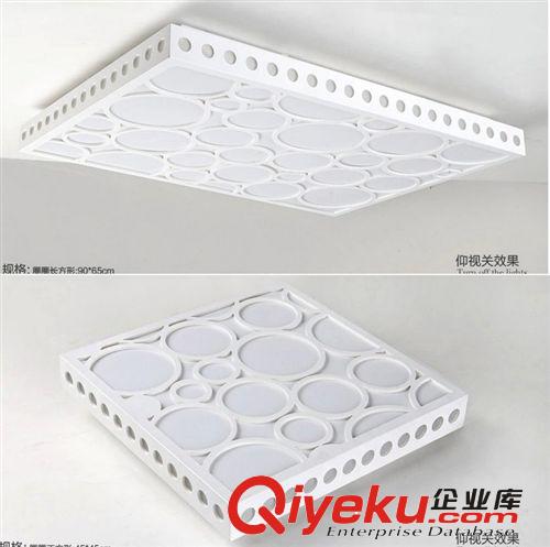 方形吸頂燈 led方形吸頂燈 簡約吸頂燈 客廳吸頂燈 大氣木塑燈飾原始圖片3