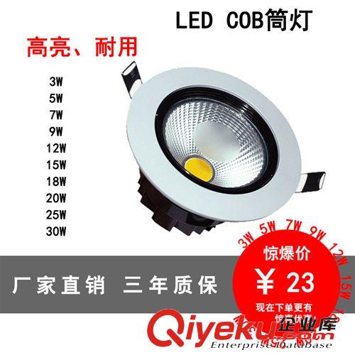 LED筒燈3W5W7W9W12W 防霧護(hù)眼COB筒燈