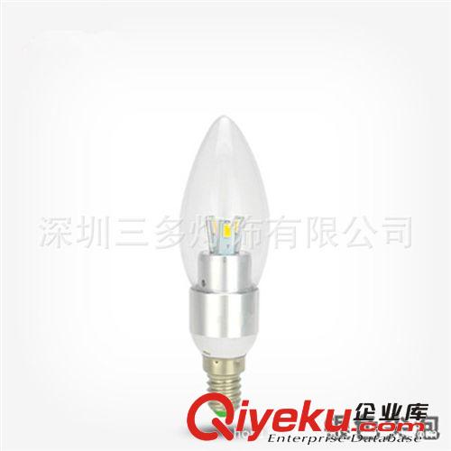 三多LED燈泡e14 led蠟燭燈 小螺口節(jié)能燈3W 5w拉尾尖泡lamp