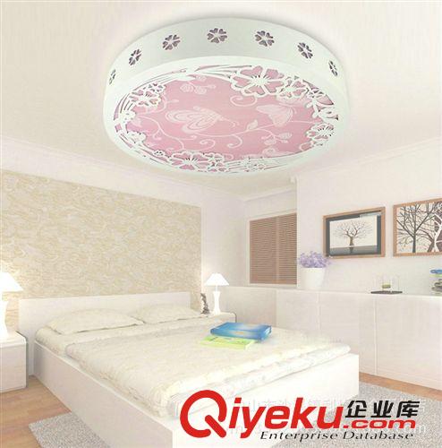 6602 LED吸頂燈高亮18W臥室書房燈飾/木藝浪漫蝶戀花 木藝吸頂燈原始圖片2