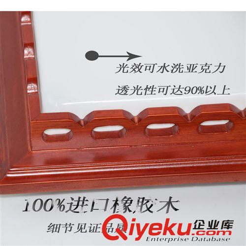 古韻唐風(fēng)新款臥室客廳正方形形中式現(xiàn)代橡膠木亞克力吸頂燈90155原始圖片2
