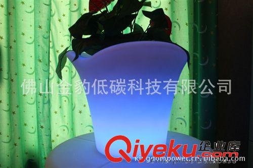 定制加工彩色塑料LED發(fā)光花盆原始圖片2