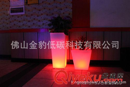 供應LED發(fā)光花盆 塑料彩色花盆 無線遙控 鋰電子可充電花盆 滾塑原始圖片2