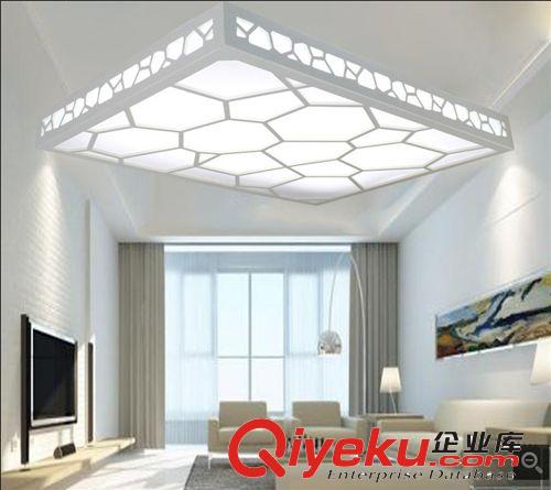 亮燈LED吸頂燈簡約現代吸頂燈客廳燈餐廳燈臥室燈木藝雕花LDX027原始圖片2