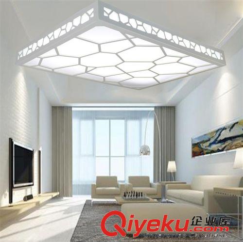 亮燈LED吸頂燈簡約現代吸頂燈客廳燈餐廳燈臥室燈木藝雕花LDX027原始圖片3