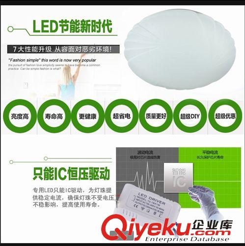 爆款led圓形吸頂燈臥室燈書(shū)房吸頂燈led亞克力吸頂燈鳳尾LDF002原始圖片2