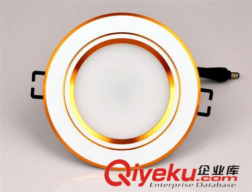 烤白漆加厚壓鑄鋁5730貼片筒燈白鑲金全套嵌入式大功率超亮防霧原始圖片2