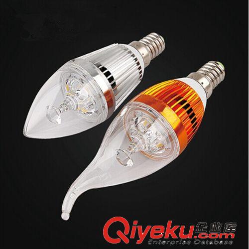 【廠家直銷】 LED3w 尖泡 水晶燈專用E14 27 LED蠟燭燈led 燈泡原始圖片2