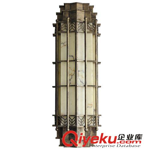 云石壁燈 戶外 現(xiàn)代壁燈 復古長方形不銹鋼壁燈 酒店別墅專用壁燈原始圖片2