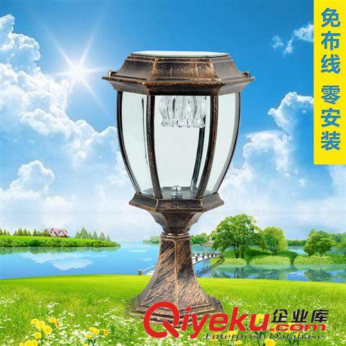 太陽能柱頭燈 led圍墻燈 歐式戶外別墅花園燈 庭院燈 防水門柱燈