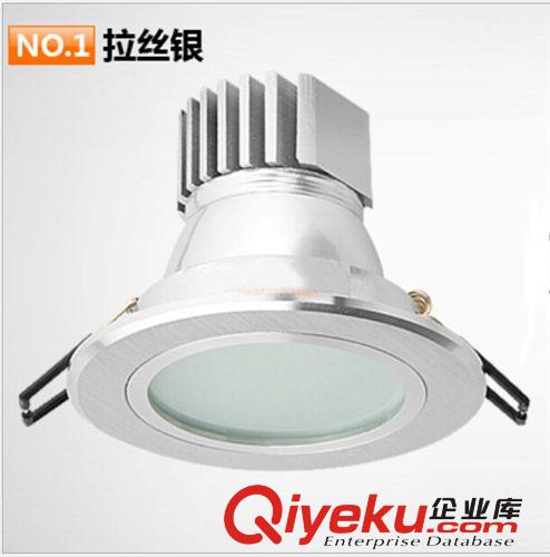 LED明裝筒燈3W5W圓形全套超薄COB防霧天花燈寸黑色吸頂全套