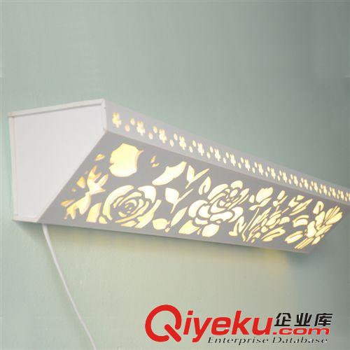 廠家直銷 環保節能LED燈具+置物 創意鏤空雕花玫瑰LED斜壁燈