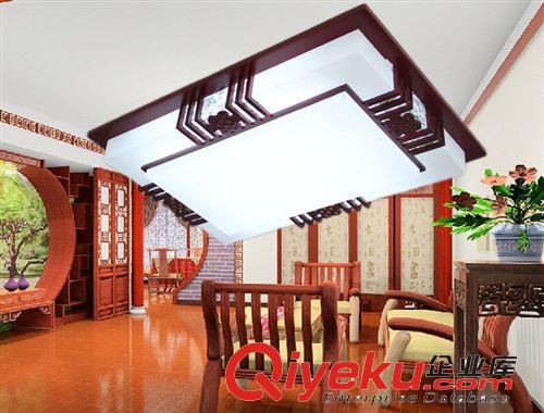 廠家直銷中式木藝LED吸頂燈大中小號(hào)實(shí)木羊皮燈客廳燈臥室燈燈具