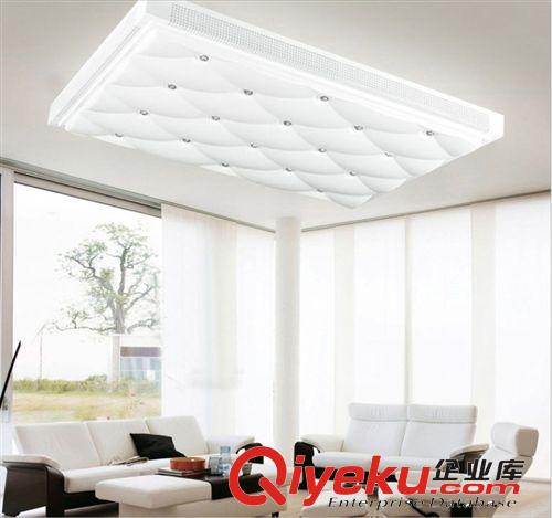 長(zhǎng)方形客廳燈金色水晶燈大功率LED吸頂燈正方形燈具
