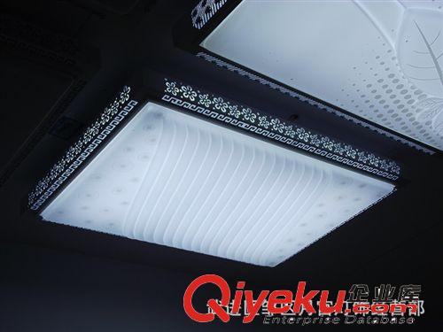 金色客廳水晶燈長方形水晶燈LED水晶吸頂燈客廳臥室燈