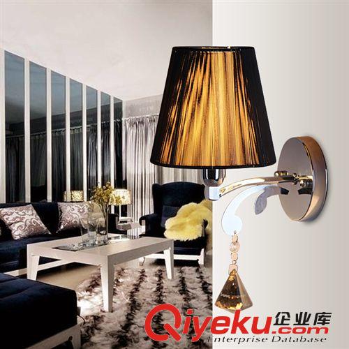 現(xiàn)代時(shí)尚高貴酒店工程黑色拉絲臥室客廳壁燈批發(fā)燈具燈飾原始圖片2