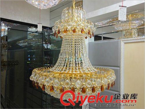 led金色水晶燈 大氣圓形形客廳臥室餐廳別墅酒店吸頂燈 直徑55CM