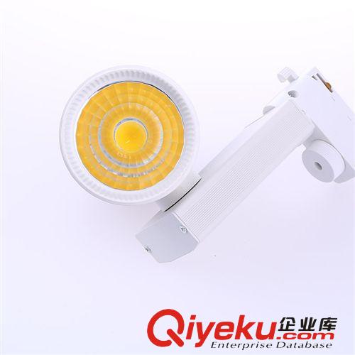 新款服裝店背景墻燈LED軌道燈單頭COB全白鋁質(zhì)LED節(jié)能燈具批發(fā)原始圖片2