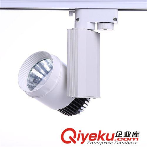 新款服裝店背景墻燈LED軌道燈單頭COB全白鋁質(zhì)LED節(jié)能燈具批發(fā)原始圖片3