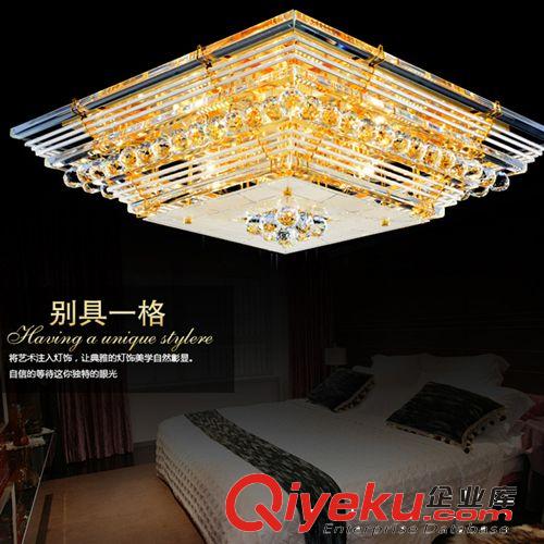 簡約歐式吸頂燈長方形led水晶燈客廳燈臥室燈現代時尚led餐廳燈具原始圖片2