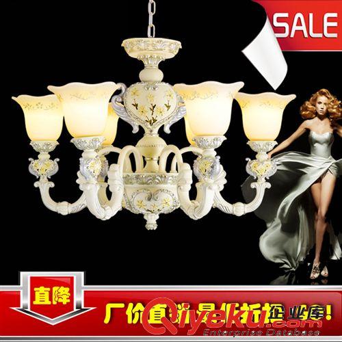 廠家批發(fā)歐式吊燈家居客廳燈樹脂燈鐵藝吊燈別墅酒店燈具燈飾5002