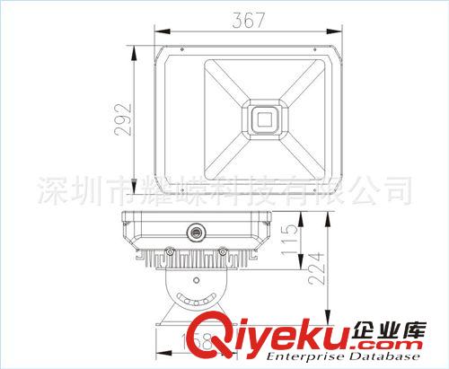 100W大功率led隧道燈具 用于戶外泛光照明LED投光燈隧道燈外殼原始圖片2