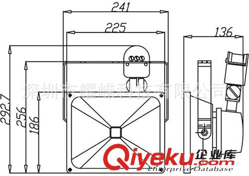 tj30WLED感應泛光燈（投光燈）YR-FS225-W30 人體紅外感應原始圖片2