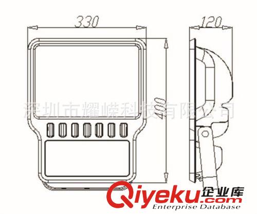 耀嶸LED120W泛光燈（投光燈）成品YR-FS400（認證CE、ROHS）原始圖片3