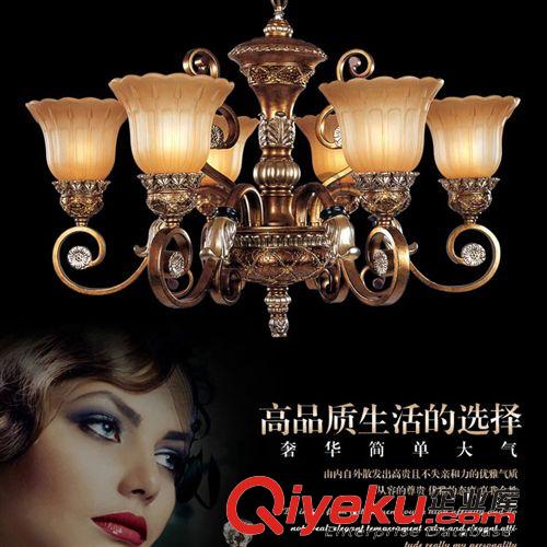 【尊御】奢華歐式吊燈簡歐田園客廳燈飾復古藝術臥室燈具簡約原始圖片2