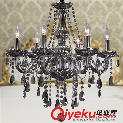 流行煙灰色 熱賣簡(jiǎn)約K9客廳餐廳歐式燈 水晶吊燈 中山廠家直銷原始圖片3
