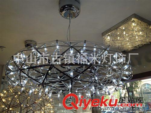 廠家批發(fā)直銷 意大利現(xiàn)代不銹鋼創(chuàng)意精品編環(huán)星光 led火花球吊燈原始圖片2