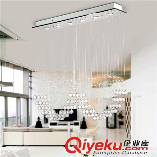 戴妮 現代簡約雙愛心LED餐廳燈水晶吊燈飾臥室吧臺隔斷客廳燈具原始圖片3