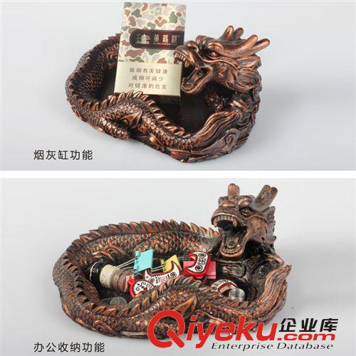 樹脂龍工藝品擺件龍頭煙灰缸 商務禮品批發(fā) 創(chuàng)意個性便攜式煙灰缸