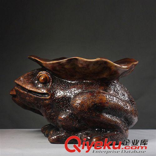 中式復古家居裝飾品 門廳客廳金蟾凳擺件 創(chuàng)意樹脂藝術(shù)品 對蛙