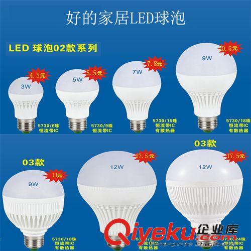 led 燈泡 E27螺口 3W 5W 7W 9W 12W超亮節(jié)能燈 led球泡燈包郵