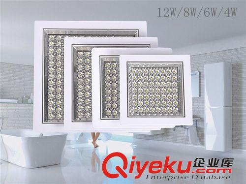 暗裝方形LED廚衛燈吸頂燈嵌入式集成吊頂廚房衛浴過道燈
