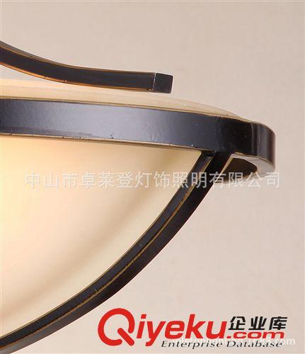 歐式半吊吸頂燈復古鐵藝LED臥室美式鄉(xiāng)村走廊陽臺過道燈飾燈具原始圖片2